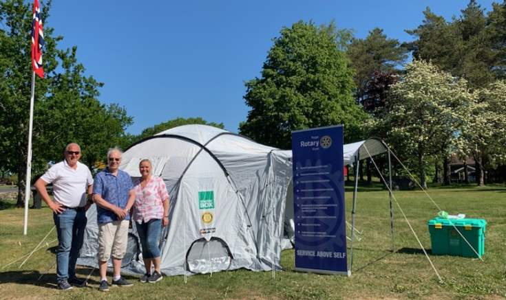 Shelterbox på bygdedagen, Rygge Bygdetun 4.juni